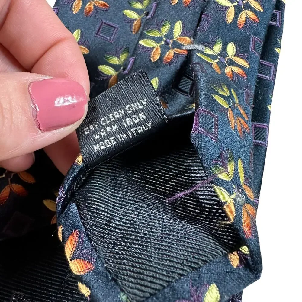 ERMENEGILDO ZEGNA Colorful Geometric Silk‎ Tie Men's Career Preppy